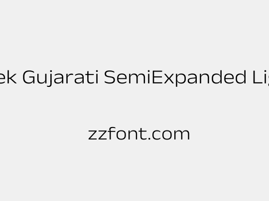 Anek Gujarati SemiExpanded Light
