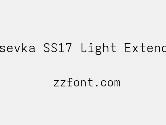 Iosevka SS17 Light Extended