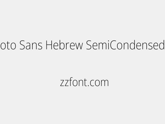 Noto Sans Hebrew SemiCondensed ExtraLight
