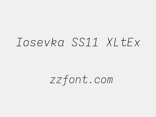 Iosevka SS11 XLtEx