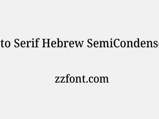 Noto Serif Hebrew SemiCondensed Medium