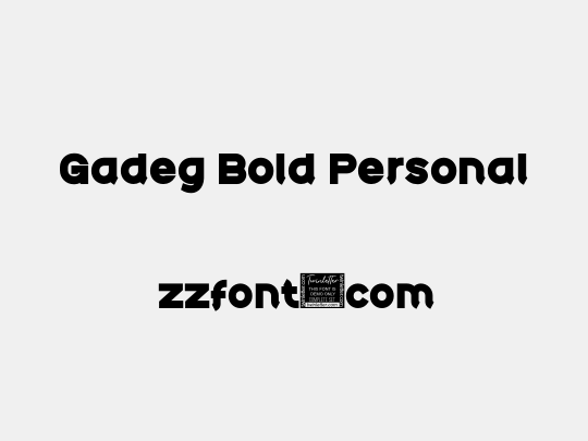 Gadeg Bold Personal