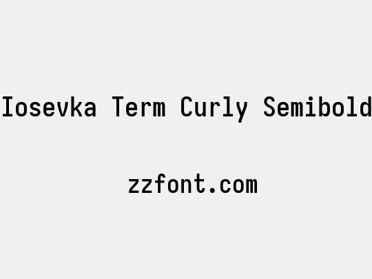 Iosevka Term Curly Semibold