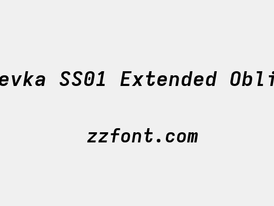 Iosevka SS01 Extended Oblique