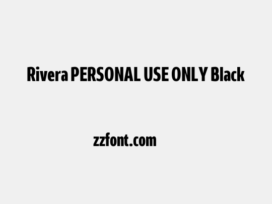 Rivera PERSONAL USE ONLY Black
