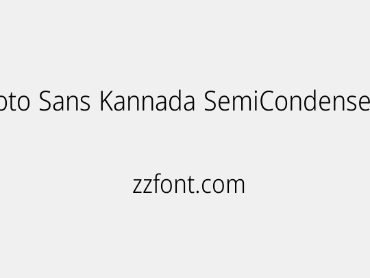 Noto Sans Kannada SemiCondensed Light