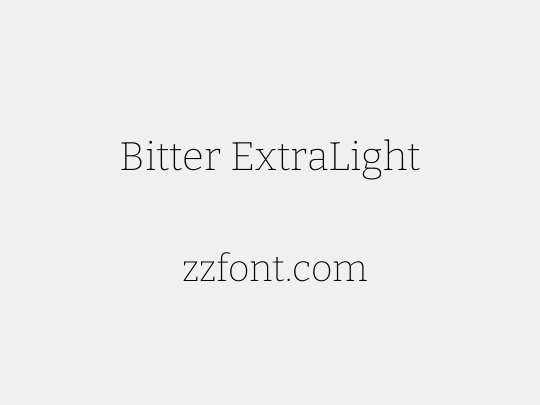 Bitter ExtraLight
