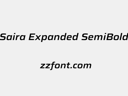Saira Expanded SemiBold