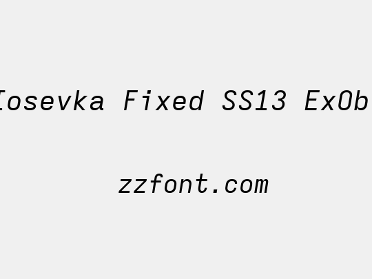 Iosevka Fixed SS13 ExObl
