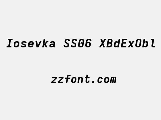 Iosevka SS06 XBdExObl