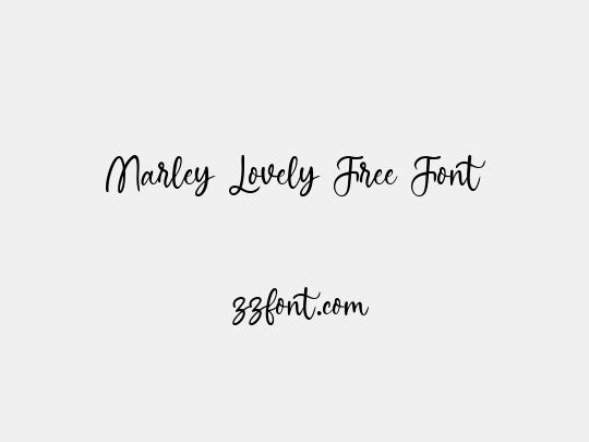 Marley Lovely Free Font