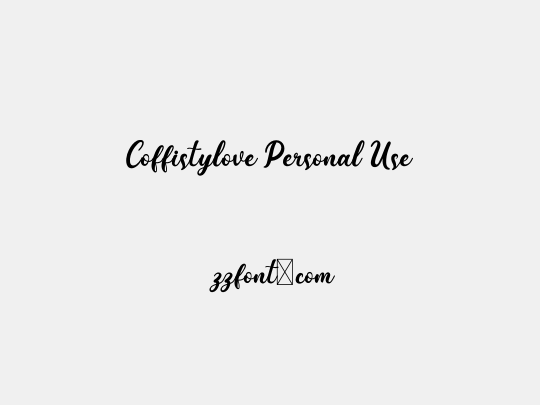 Coffistylove Personal Use