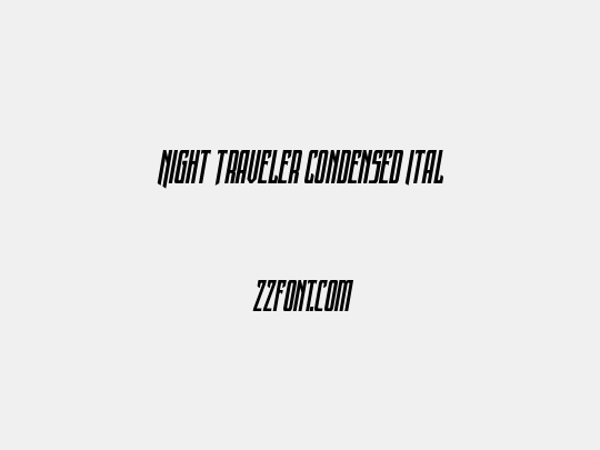 Night Traveler Condensed Ital