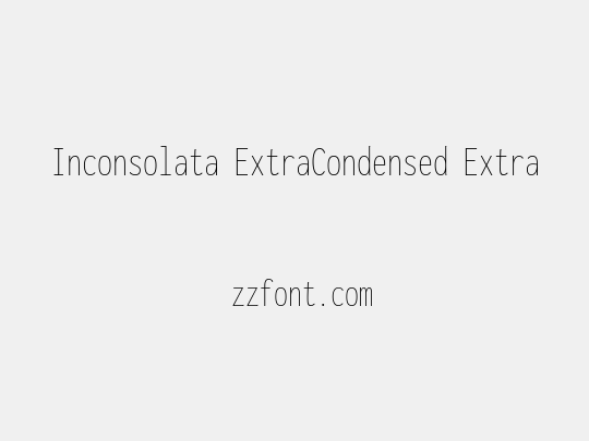 Inconsolata ExtraCondensed ExtraLight