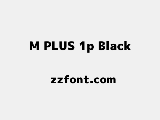 M PLUS 1p Black