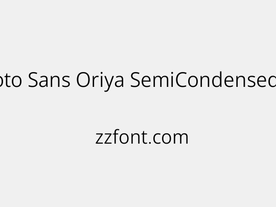 Noto Sans Oriya SemiCondensed Light