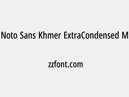 Noto Sans Khmer ExtraCondensed Medium