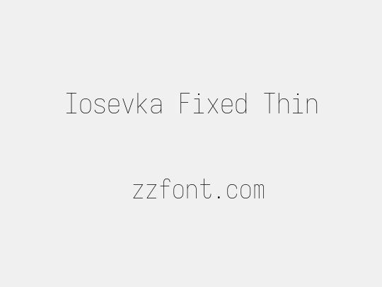 Iosevka Fixed Thin