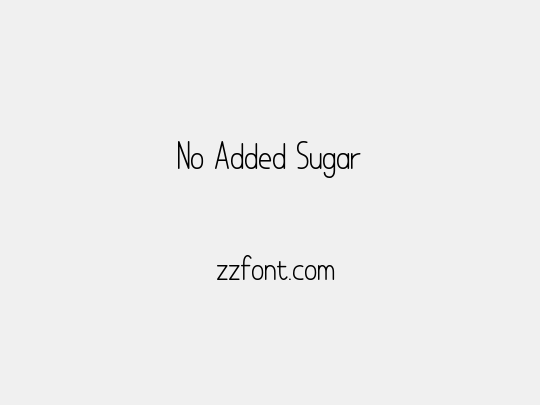 No Added Sugar