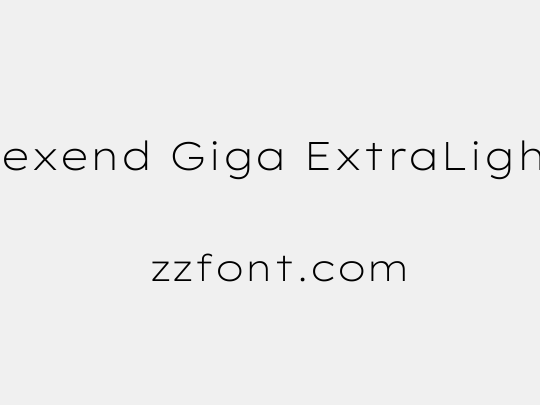 Lexend Giga ExtraLight