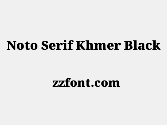 Noto Serif Khmer Black