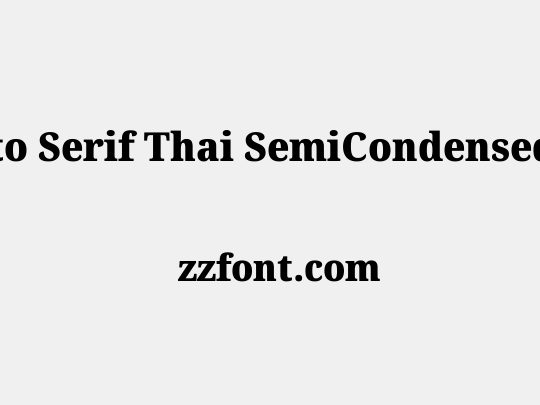 Noto Serif Thai SemiCondensed Black