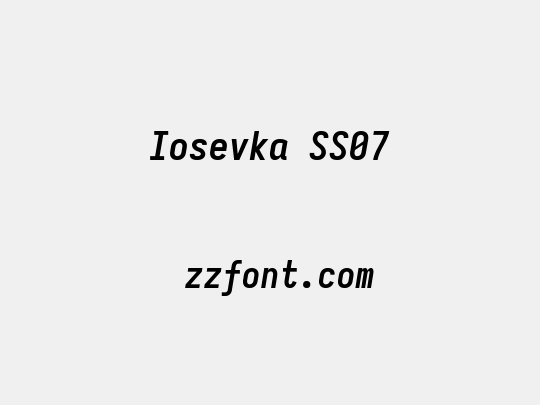 Iosevka SS07