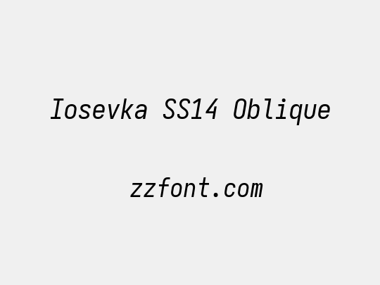 Iosevka SS14 Oblique
