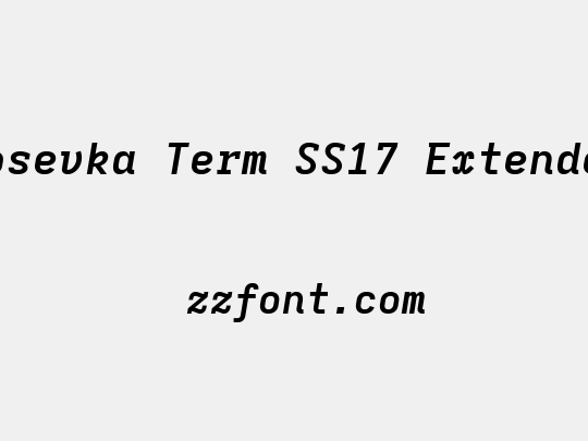 Iosevka Term SS17 Extended