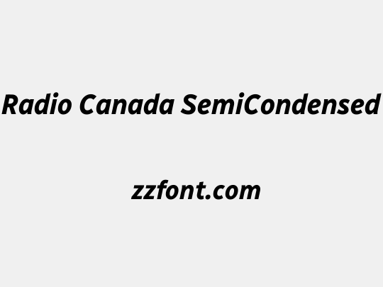 Radio Canada SemiCondensed
