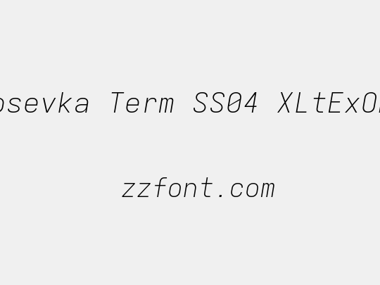 Iosevka Term SS04 XLtExObl
