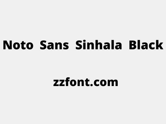 Noto Sans Sinhala Black