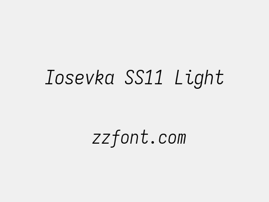 Iosevka SS11 Light