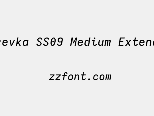 Iosevka SS09 Medium Extended