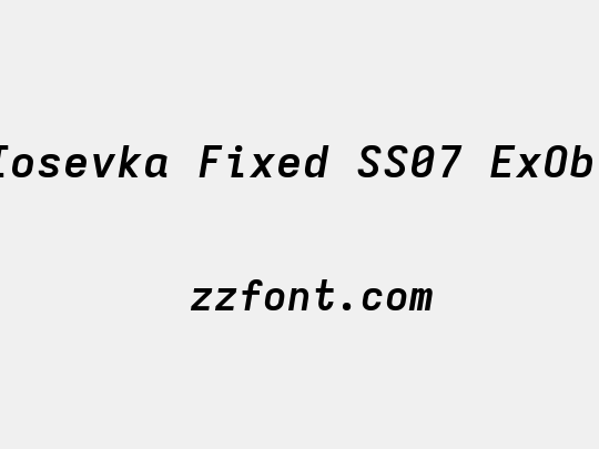 Iosevka Fixed SS07 ExObl
