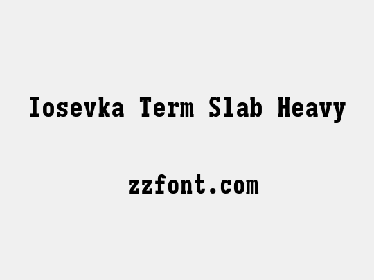 Iosevka Term Slab Heavy