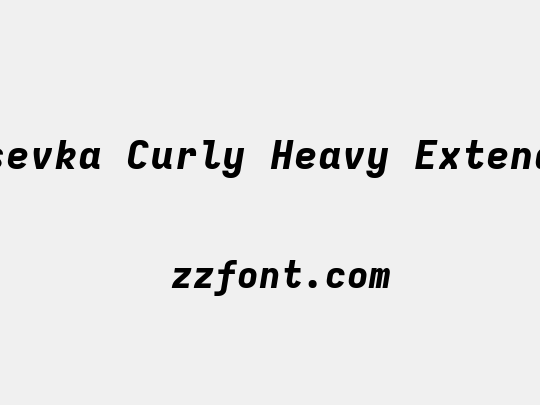 Iosevka Curly Heavy Extended