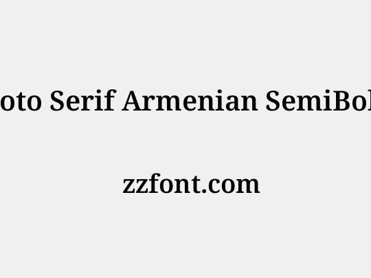 Noto Serif Armenian SemiBold