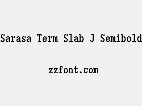 Sarasa Term Slab J Semibold