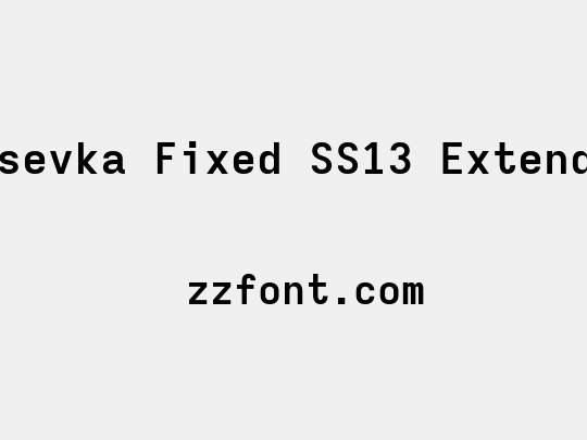 Iosevka Fixed SS13 Extended