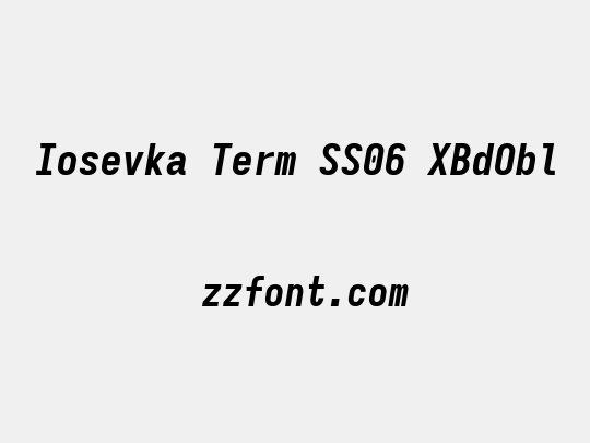 Iosevka Term SS06 XBdObl