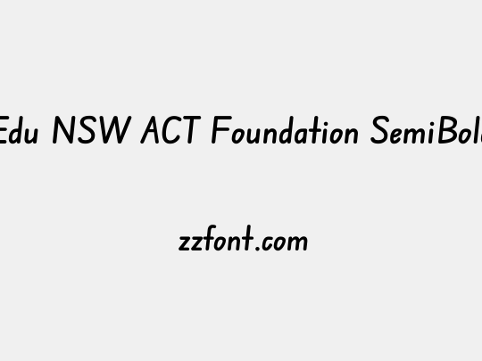 Edu NSW ACT Foundation SemiBold