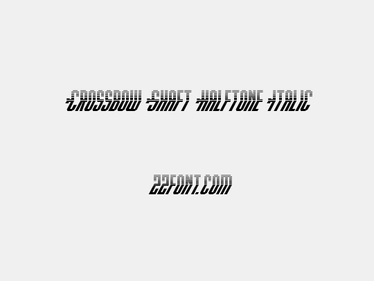 Crossbow Shaft Halftone Italic