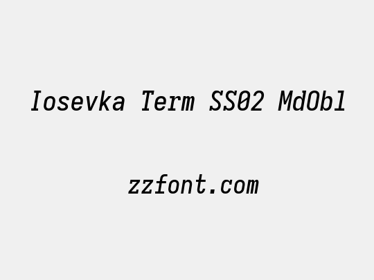 Iosevka Term SS02 MdObl