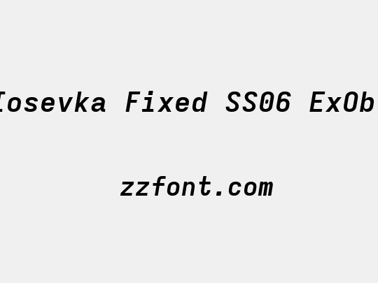Iosevka Fixed SS06 ExObl