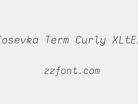 Iosevka Term Curly XLtEx