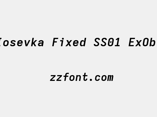Iosevka Fixed SS01 ExObl