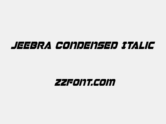 Jeebra Condensed Italic