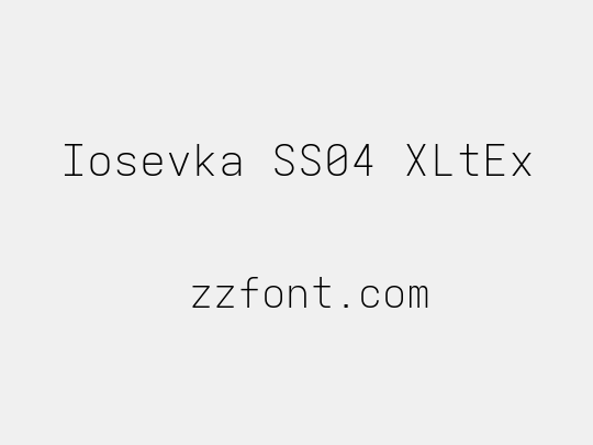 Iosevka SS04 XLtEx