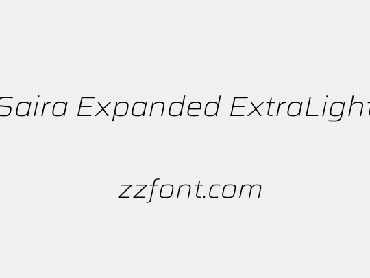 Saira Expanded ExtraLight